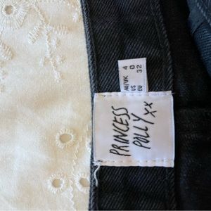 Black Jean shorts, never worn, from princess polly, size US 0